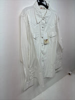 New Women’s Cumberland White Gem Long Sleeve Pearl Snap 2XL LL-82