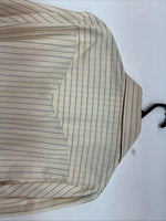 New Women’s H Bar C Yellow Stripe Long Sleeve Pearl Snap Size 36 TT-122