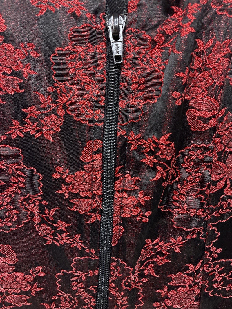 New Women’s 1849 RanchWear Red Designed Sleeveless Zip Up Vest Small YY-55