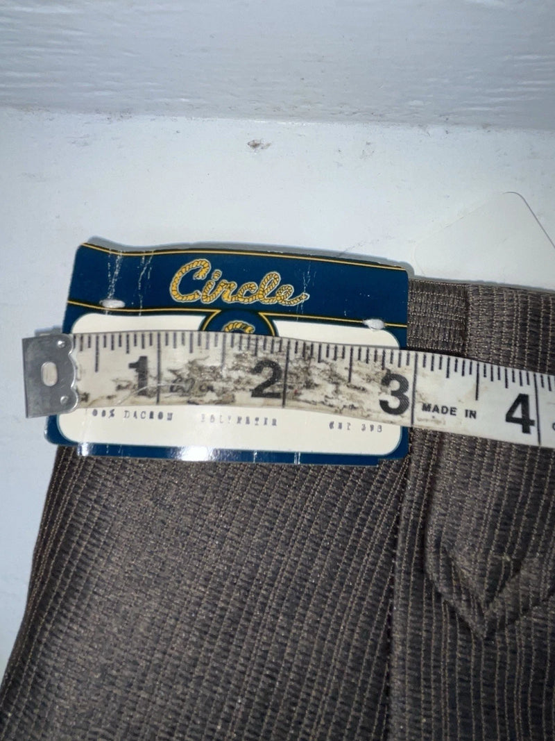 New Vintage Brown Circle S Polyester Pants #CS5091 SS-13