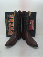 New Men’s Brown Texas Brand Cowboy Boots. 251627503 9 D. 4-116