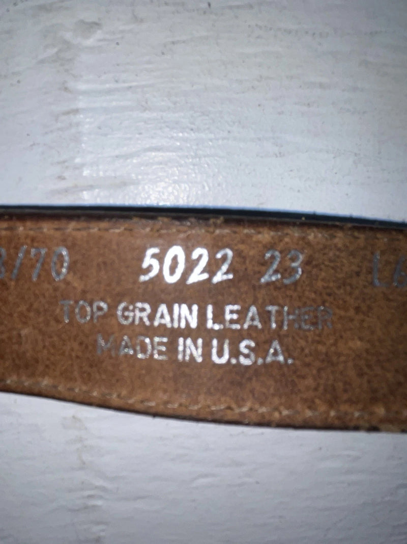 New Brown Genuine Leather Acme Tooled 28” Belt #5022 NN-25