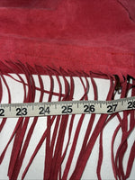 NOS Pink Show Chaps With Fringe Adjustable Waist 30” I-68