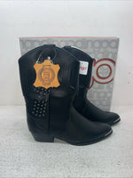 New Kids Black With Fringe Dingo Cowboy Boots. C 3220 4 D. 23-166