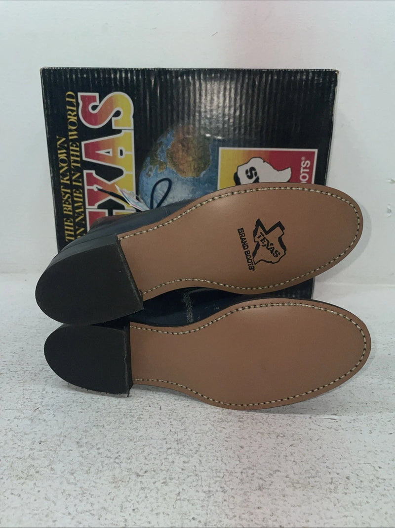 New Youth Navy Lace Up Texas Brand Cowboy Boots. 3255 3.5 3 1/2 D. 22-41