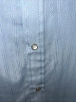 New Men’s Blue ELY cattleman Pearl Snap Long Sleeve Shirt. 2XL Tall G-68