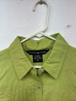 New Women’s Gordon James Green Short Sleeve Button Up Medium KK-19