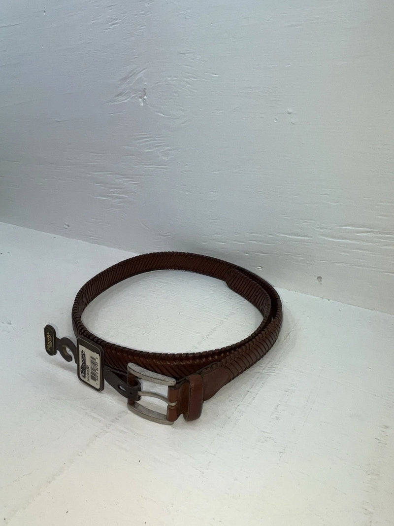 New Brown Genuine Leather Nocona Weaved 38” Belt #2410002 JJ-68