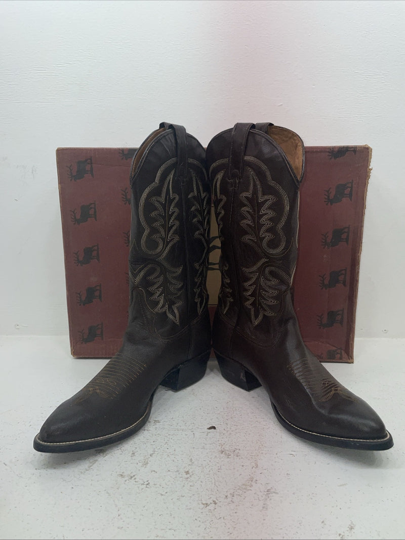 New Men’s Brown Texas Imperial Cowboy Boots. B 117 11 D. 7-69