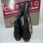 New Women’s Black Capezio Cowboy Boots With Fringe. L870 6 M. 20-85