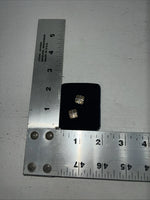 New Women’s Montana Silversmiths Gold Small Square Earrings. ER355 A-12