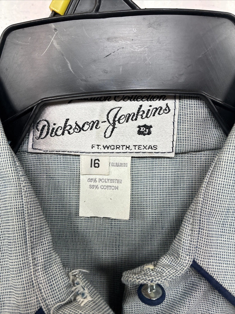New Boys Dickson Jenkins Blue Long Sleeve Button Up Size 16 DD-84