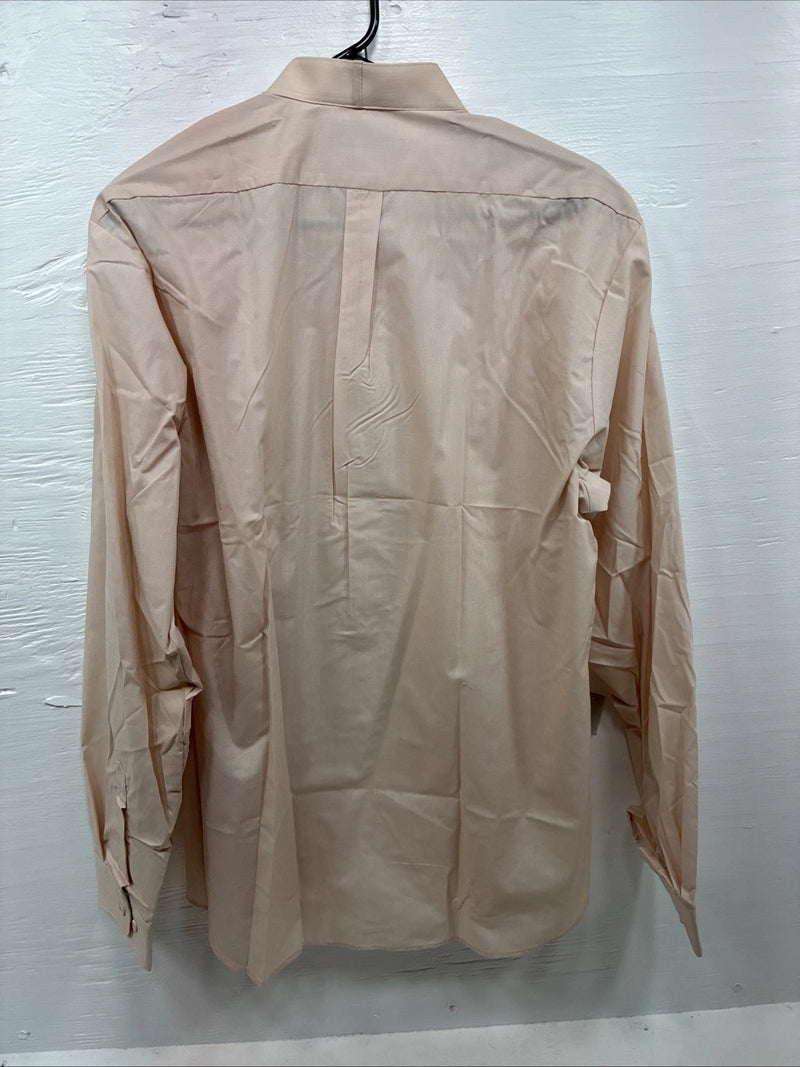 New Wayne Scott Tan Long Sleeve Button Up English Shirt XL AA-73