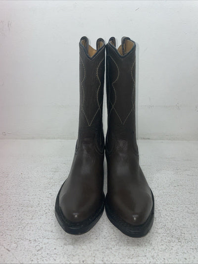 New Youth Brown Texas Brand Cowboy Boots. 4211 5 D. 2-139