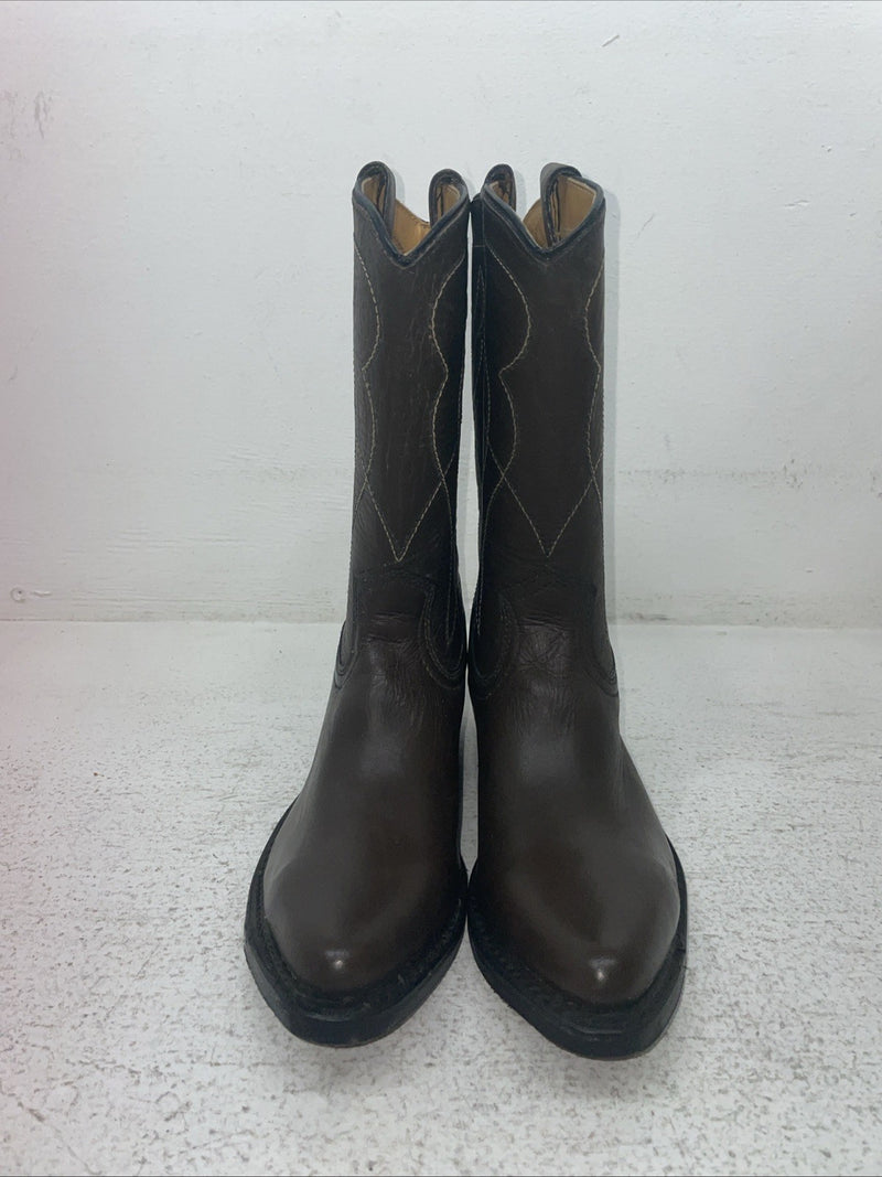 New Youth Brown Texas Brand Cowboy Boots. 4211 5 D. 2-139