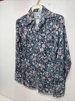 New Women’s Dickson Jenkins Multicolor Long Sleeve Pearl Snap Size 30 KK-1