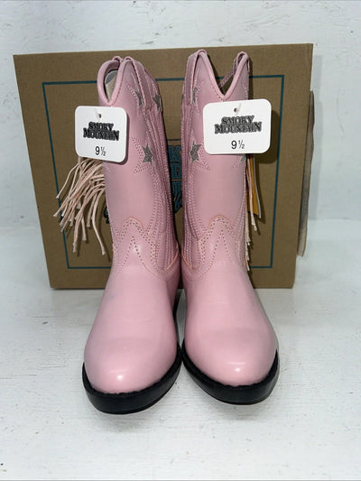New Children’s Pink Smokey Mountain Cowboy Boots. 1058jc. 9.5 9 1/2 24-19