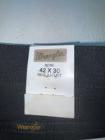 New Vintage Black Wrangler Polyester Pants #82BK SS-19