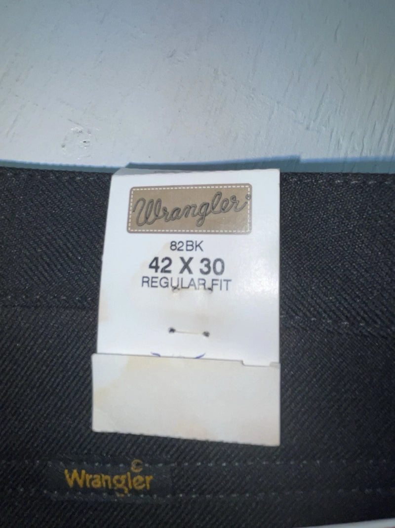 New Vintage Black Wrangler Polyester Pants #82BK SS-19