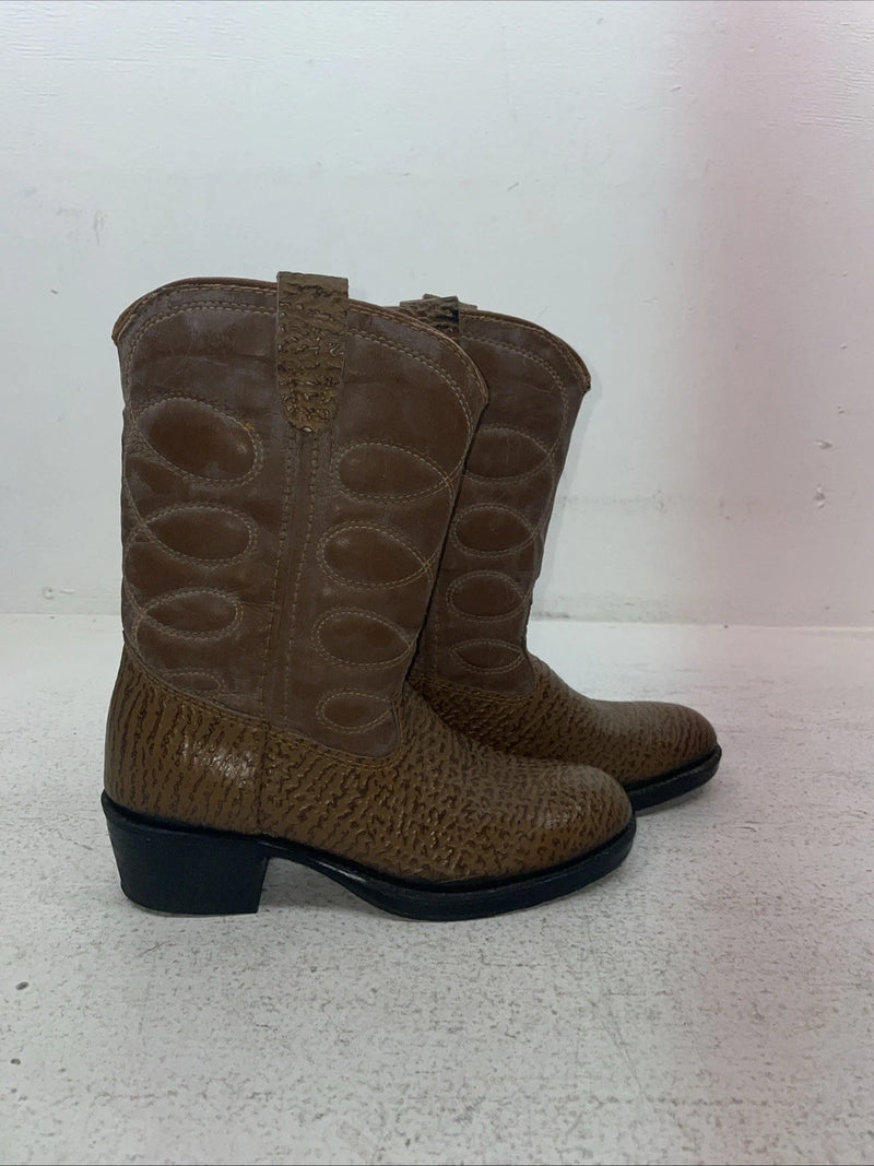 New Kids Brown Bronco Cowb Boots. 2844 1.5 1 1/2 D. 23-108