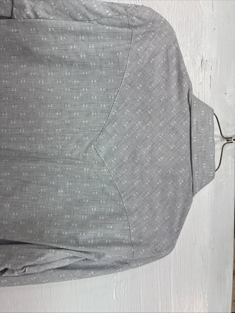 New Men’s Champion Western Gray Long Sleeve Pearl Snap Shirt 15.5 Medium V-60
