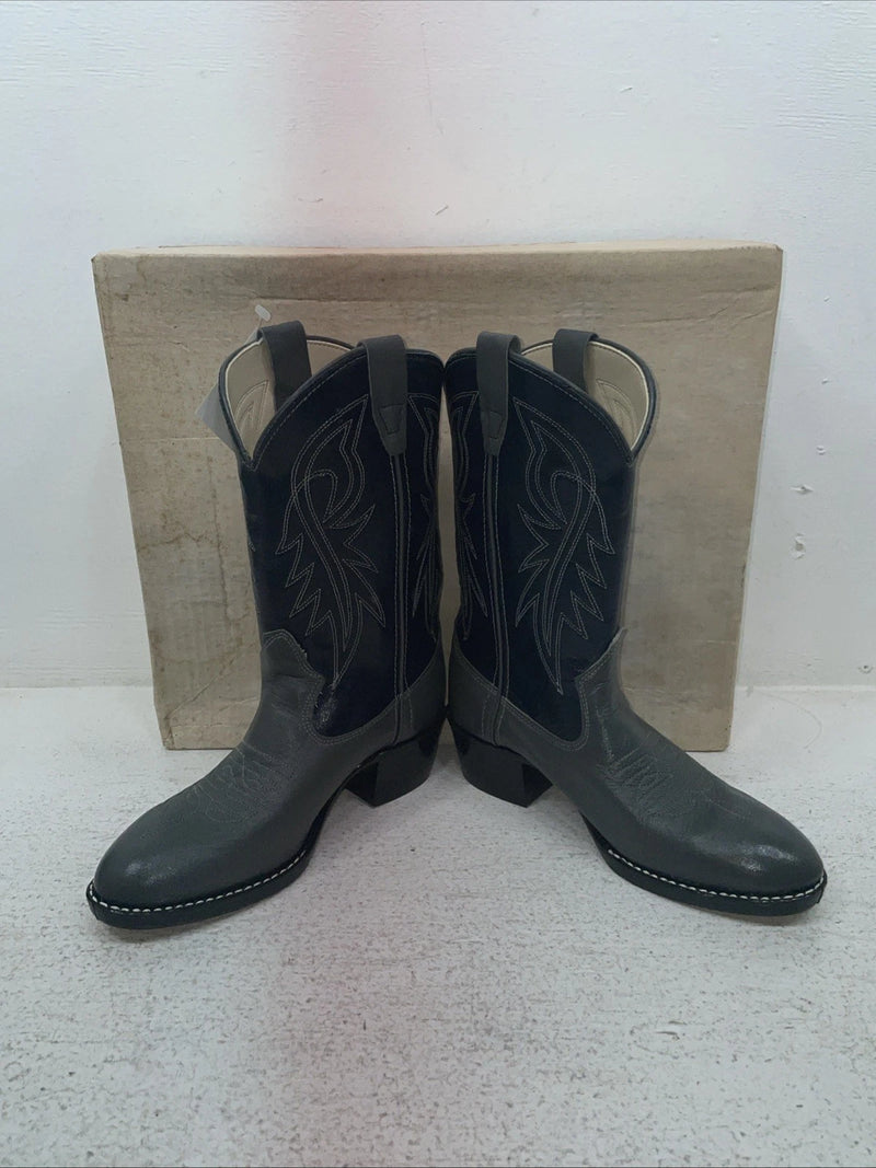 New Youth Gray Westex Cowboy Boots. B 2102 4 D. 22-96