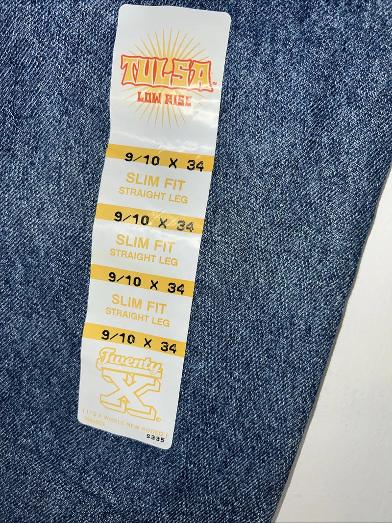 New Womens Low Rise 20x Tulsa Slim Fit Denim Jeans. 9/10x34 I-13  