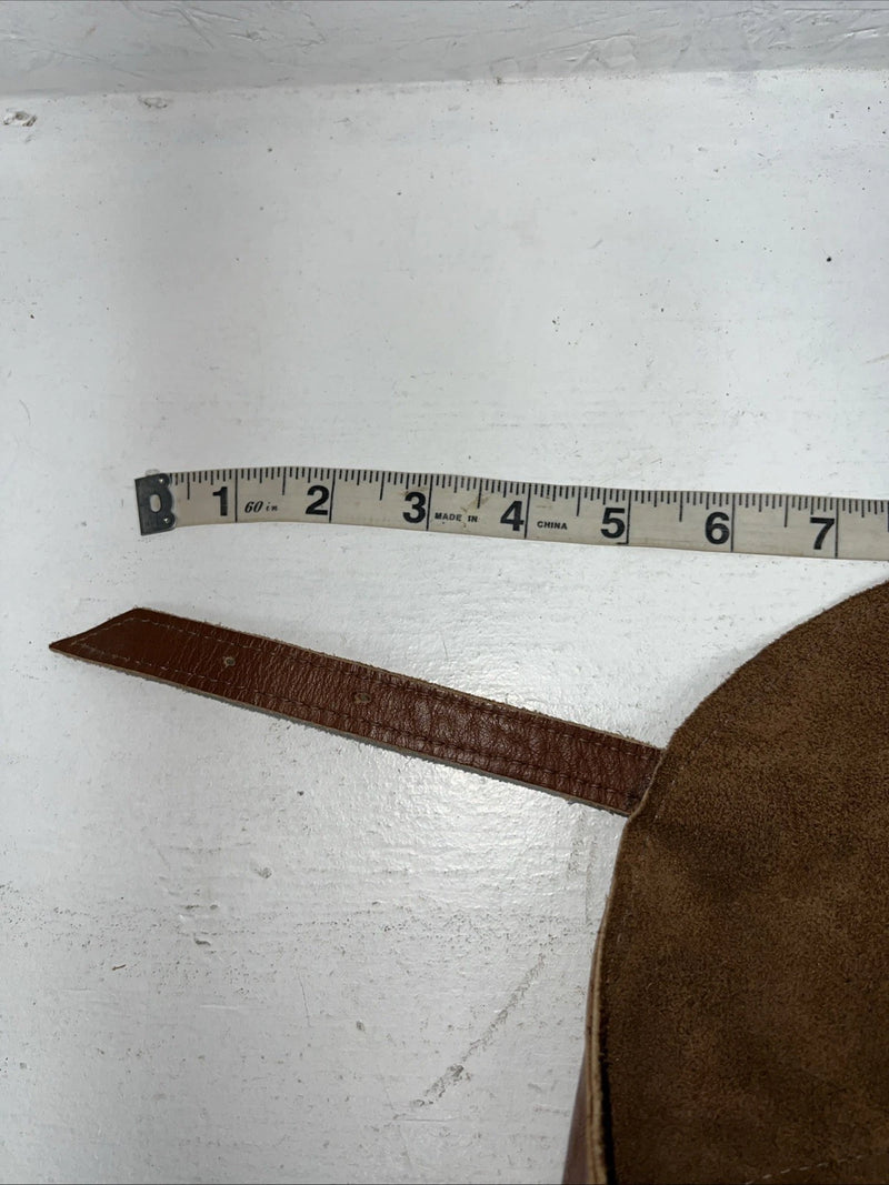 NOS Brown Show Chaps With Fringe Adjustable Waist 40” L-44