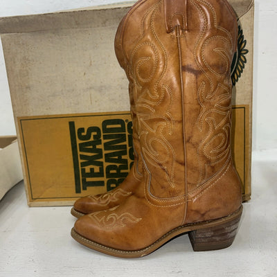 New Woman’s Brown Texas Brand Cowboy Boots. L244 5.5 5 1/2 M. 20-51