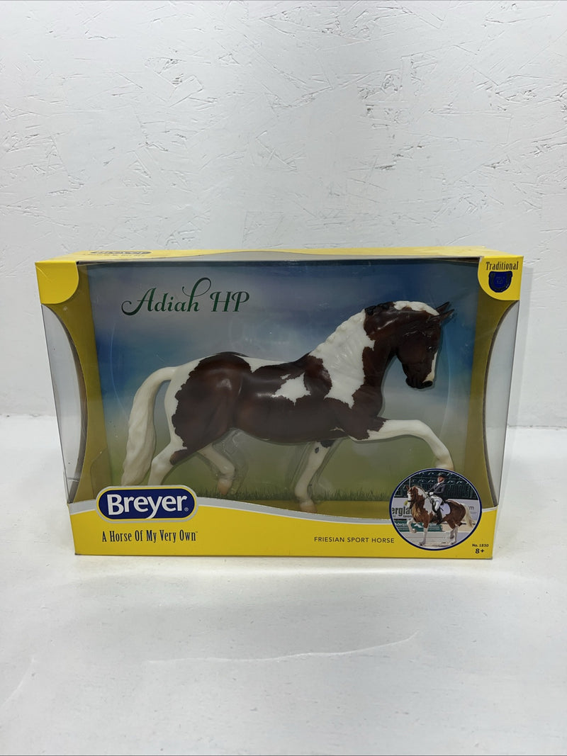 New In Box Bryer Paint Friesian Sport Horse Adiah HP. #1830 R-1