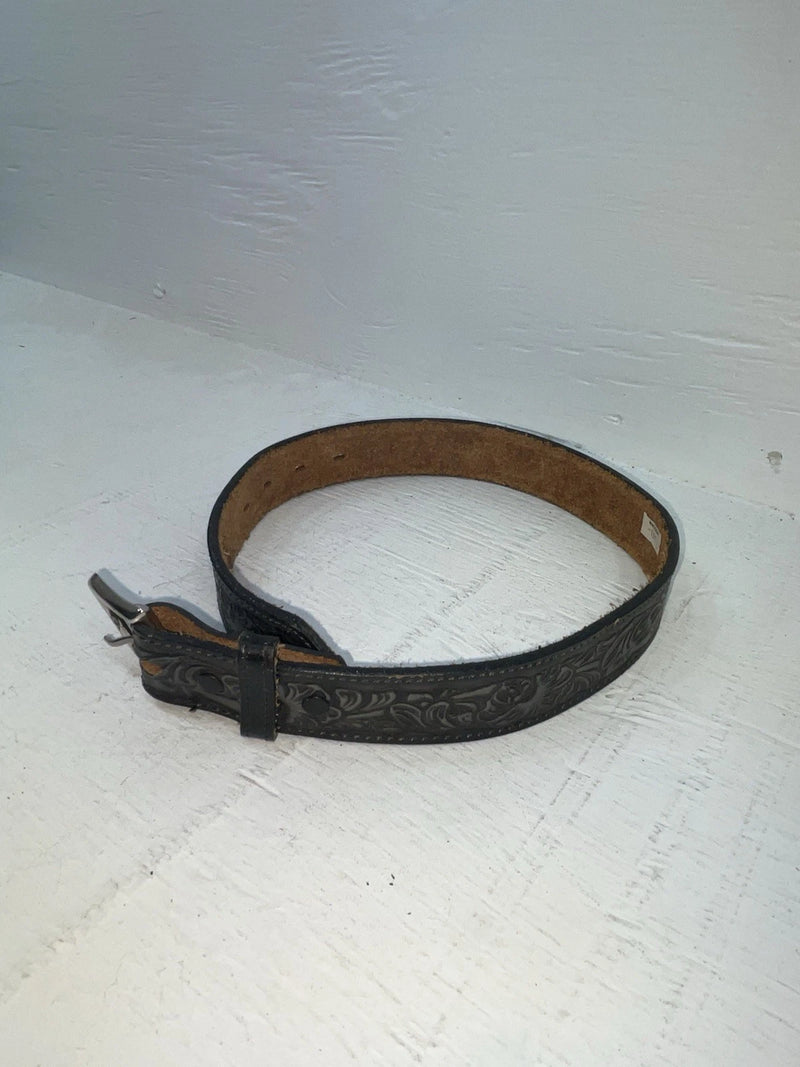 New Black Genuine Leather Nocona Tooled 20” Belt #331 NN-73