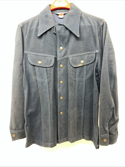 New Women’s Lee Blue Long Sleeve Button Up Jacket M #1941 3C-45