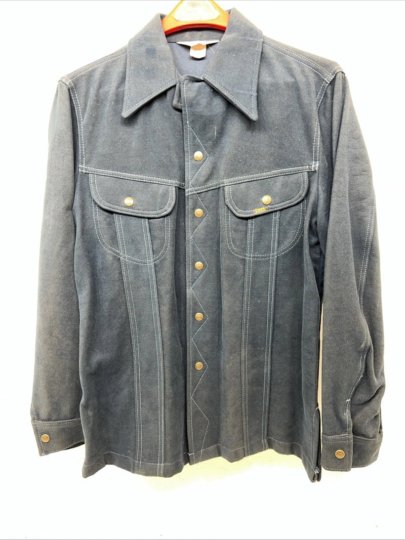 New Women’s Lee Blue Long Sleeve Button Up Jacket M #1941 3C-45