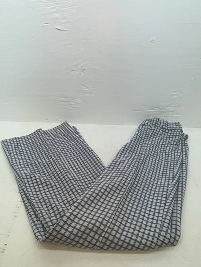 New Vintage Blue Checkered Polyester Pants #5450087 NN-153