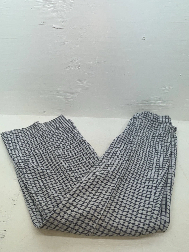 New Vintage Blue Checkered Polyester Pants #5450087 NN-153