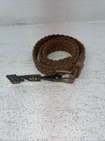 New Brown Genuine Leather Chambers Braided 35” Belt Z-11