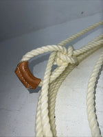 New Tough 1 White Lariat 7/16” X 30” Med Lay Rope #58-256-0-0 U-15