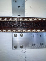 New Brown Genuine Leather Wright Tooled 28” Belt #10160 NN-2