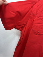 New Men’s ELY Cattleman Red Simple Short Sleeve Pearl Snap 17 XL J-22