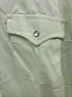 New Men’s Western Shirts Green Plaid Long Sleeve Pearl Snap 15.5 Medium K-99