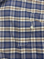 New Men’s Mesquite Blue Flannel Long Sleeve Peal Snap 3XL E-57