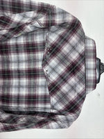 New Women’s Cumberland Purple Plaid Long Sleeve Pearl Snap 3XL GG-33