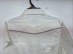 New Women’s Cumberland White Cropped White Short Sleeve Pearl Snap Medium LL-67