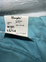 New Women’s Turquoise Wrangler Silverlake Denim Jeans. 13/14x36 N-1