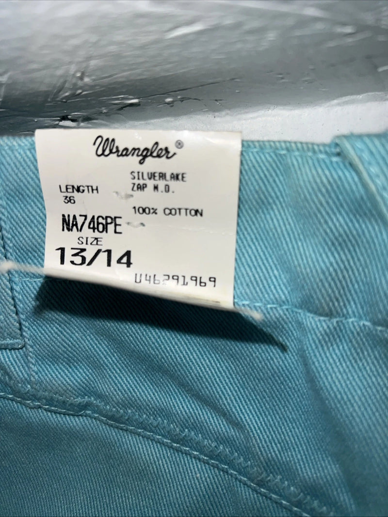 New Women’s Turquoise Wrangler Silverlake Denim Jeans. 13/14x36 N-1
