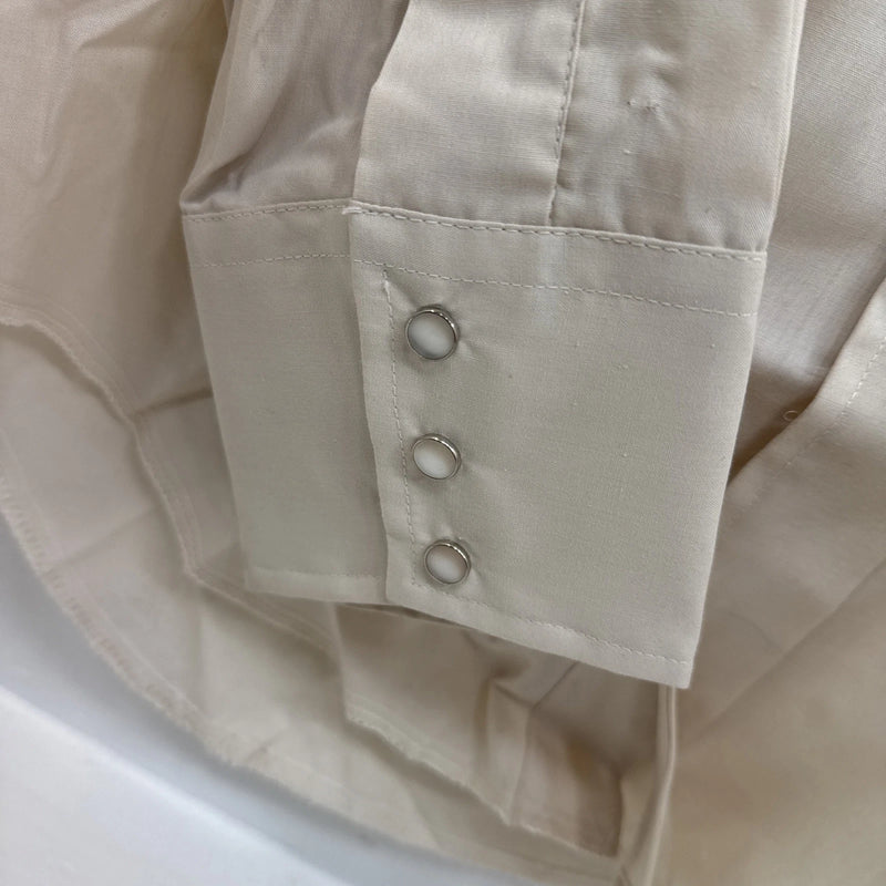 New Men’s Champion Western Cream Long sleeve pearl snap 15 X 34 medium B-74