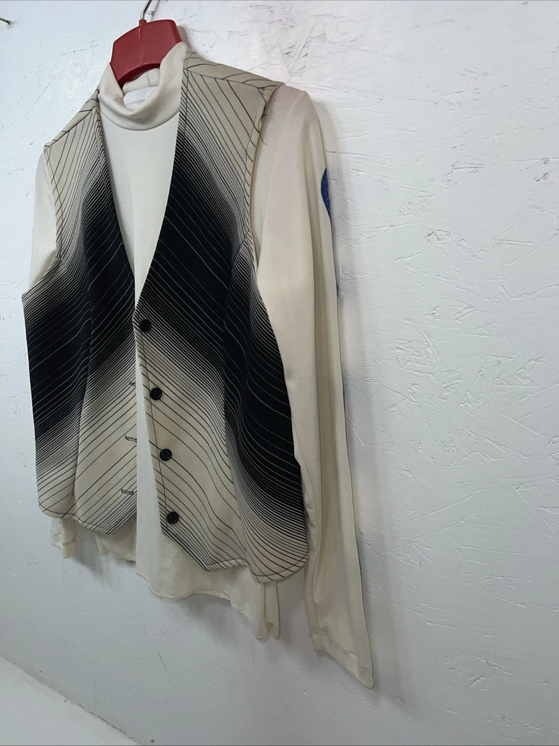 New Women’s Klassy Kowgirls White Western Show Shirt Vest Large UU-36