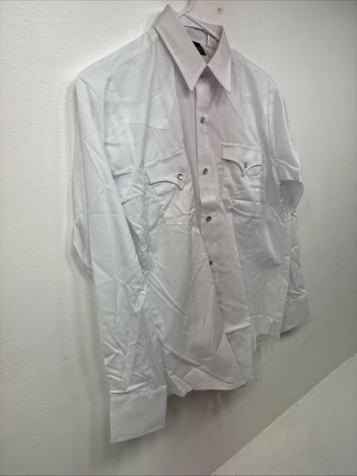 New Boys Champion Western White Long Sleeve Pearl Snap 16 DD-88