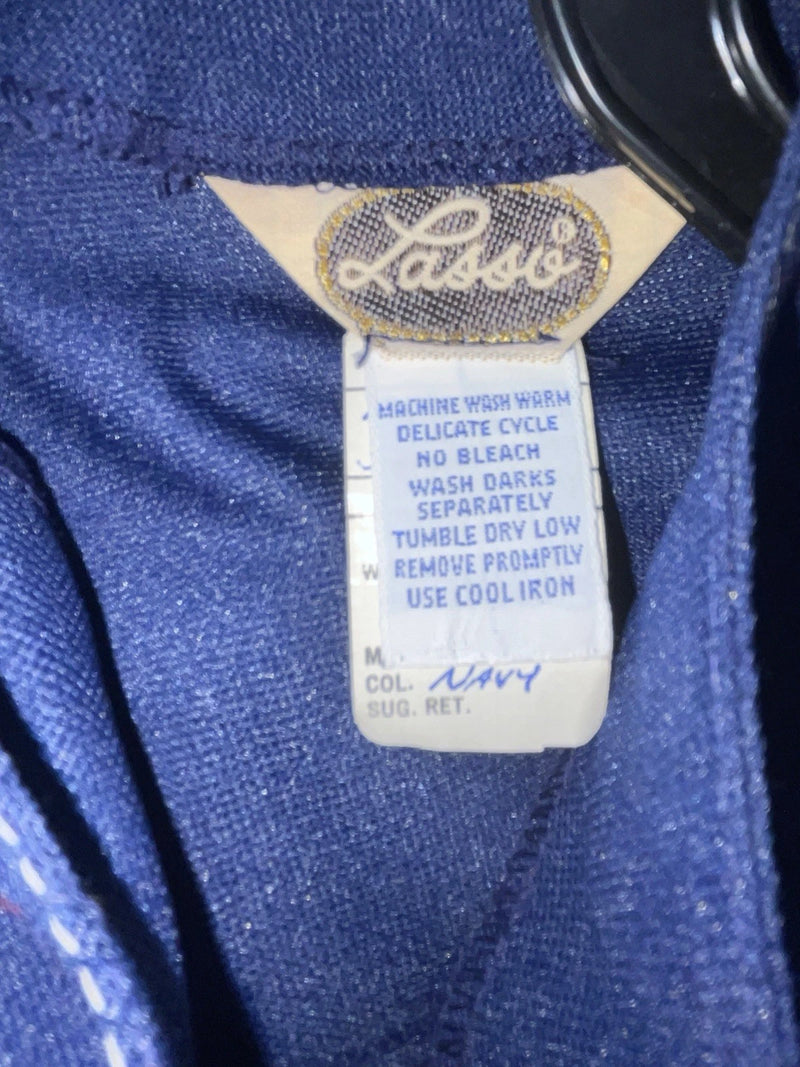 New Women’s Blue Lasso Short Sleeve Zip Up Shirt #A983102 3B-58