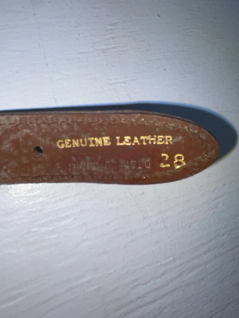 New Brown Genuine Leather Braided 28” Belt #02/4710 NN-17
